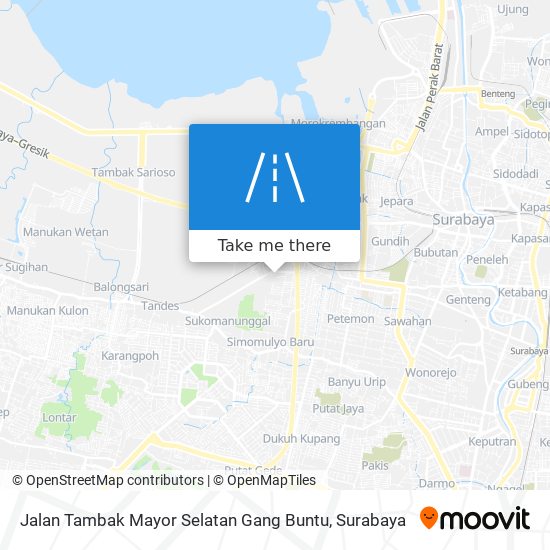 Jalan Tambak Mayor Selatan Gang Buntu map