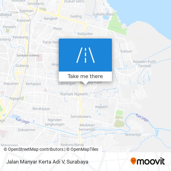 Jalan Manyar Kerta Adi V map