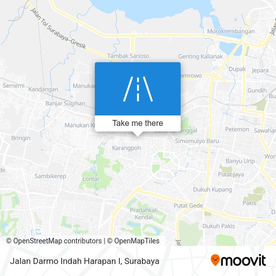 Jalan Darmo Indah Harapan I map