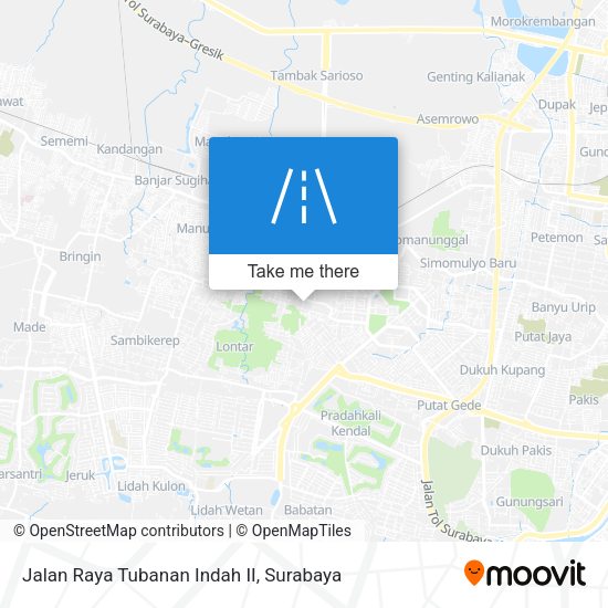 Jalan Raya Tubanan Indah II map