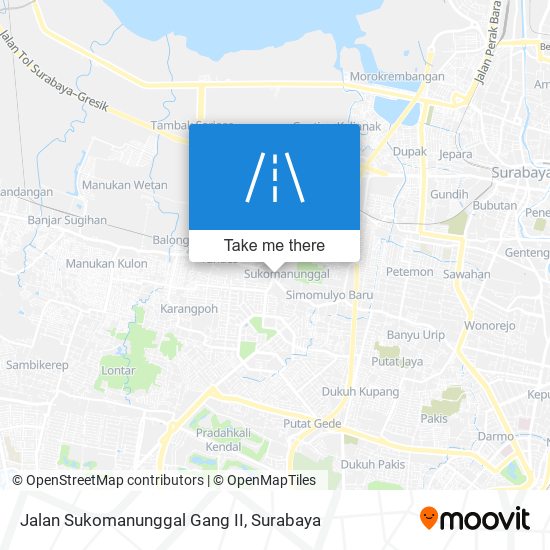 Jalan Sukomanunggal Gang II map