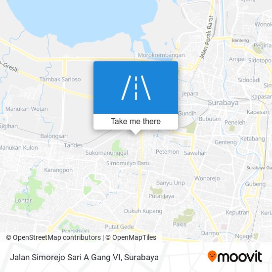 Jalan Simorejo Sari A Gang VI map