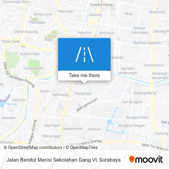 Jalan Bendul Merisi Sekolahan Gang VI map