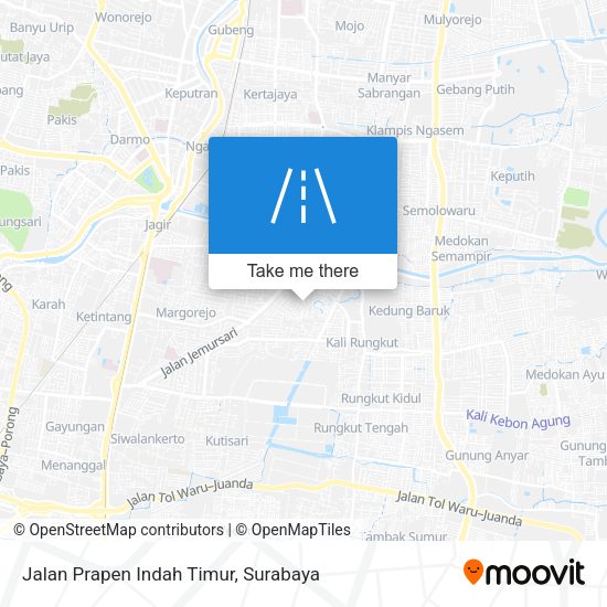 Jalan Prapen Indah Timur map