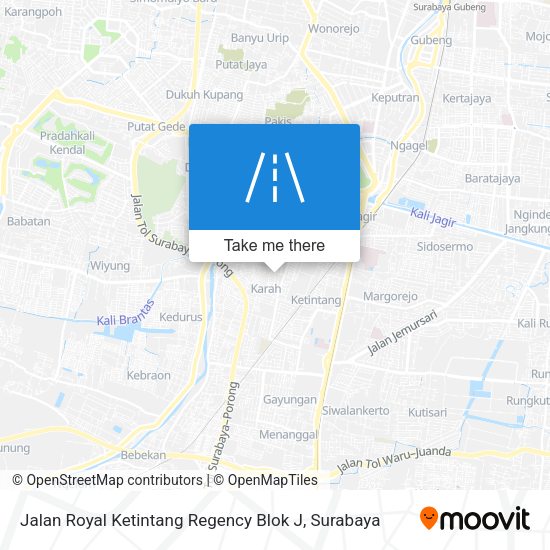 Jalan Royal Ketintang Regency Blok J map