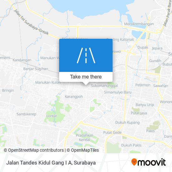 Jalan Tandes Kidul Gang I A map