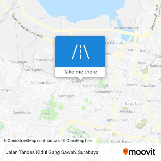 Jalan Tandes Kidul Gang Sawah map