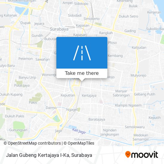 Jalan Gubeng Kertajaya I-Ka map