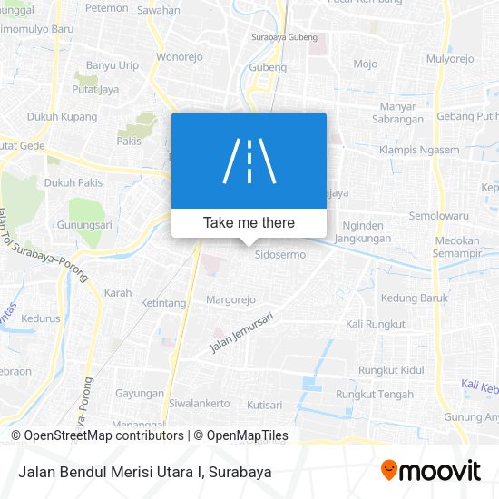 Jalan Bendul Merisi Utara I map
