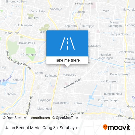 Jalan Bendul Merisi Gang 8a map