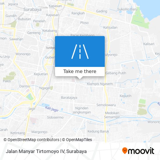 Jalan Manyar Tirtomoyo IV map