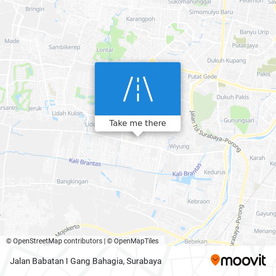 Jalan Babatan I Gang Bahagia map