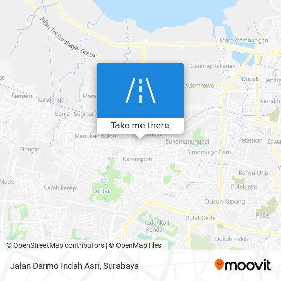 Jalan Darmo Indah Asri map