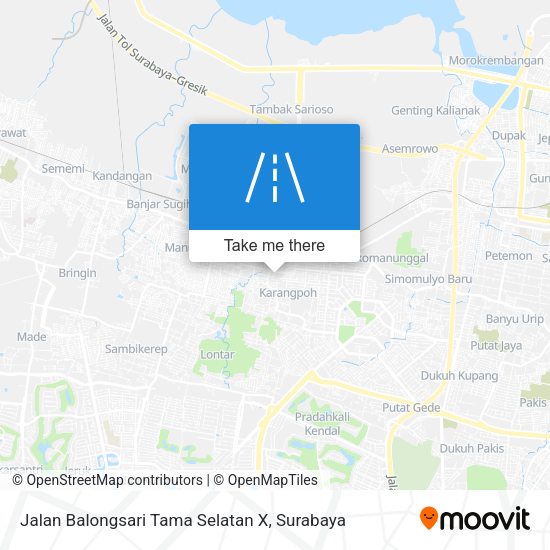 Jalan Balongsari Tama Selatan X map