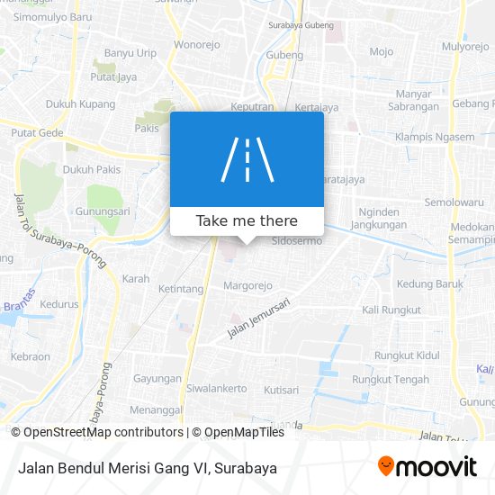 Jalan Bendul Merisi Gang VI map