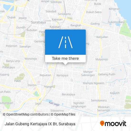 Jalan Gubeng Kertajaya IX Bt map