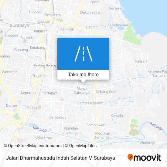 Jalan Dharmahusada Indah Selatan V map