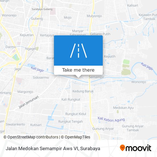 Jalan Medokan Semampir Aws VI map