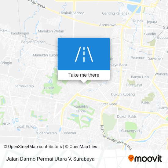 Jalan Darmo Permai Utara V map