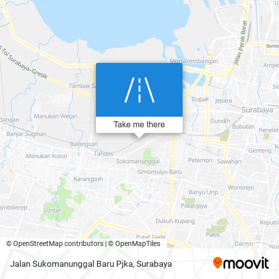 Jalan Sukomanunggal Baru Pjka map