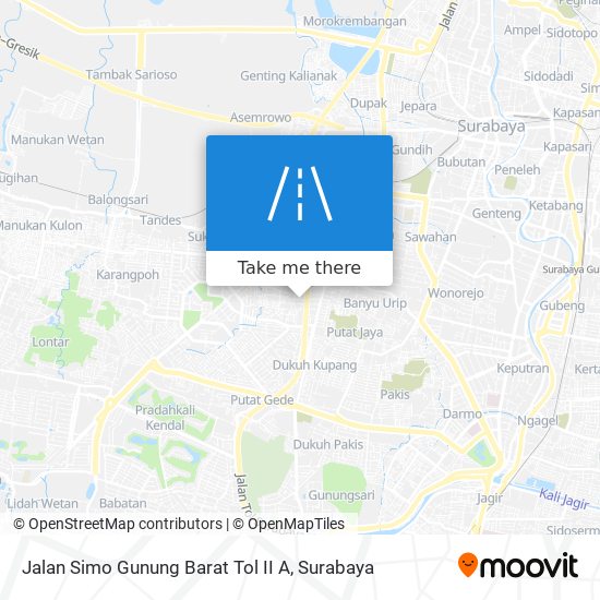 Jalan Simo Gunung Barat Tol II A map