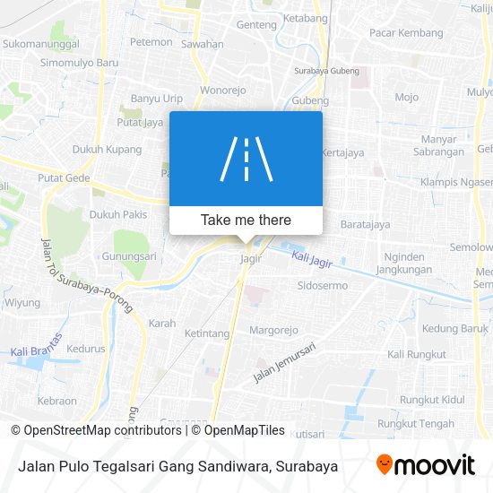 Jalan Pulo Tegalsari Gang Sandiwara map