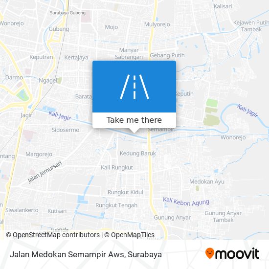 Jalan Medokan Semampir Aws map