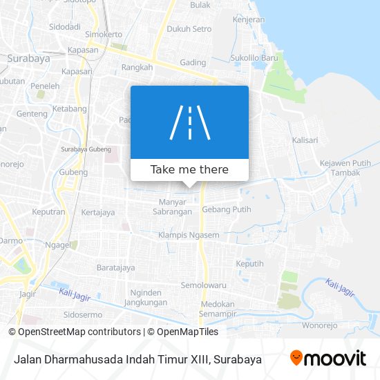 Jalan Dharmahusada Indah Timur XIII map