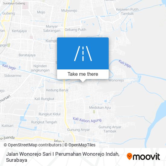 Jalan Wonorejo Sari I Perumahan Wonorejo Indah map