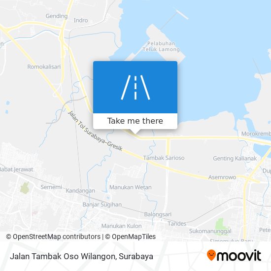 Jalan Tambak Oso Wilangon map