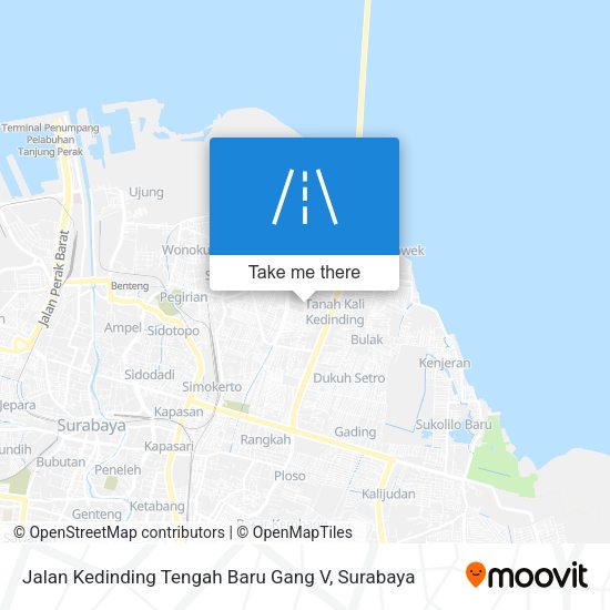 Jalan Kedinding Tengah Baru Gang V map