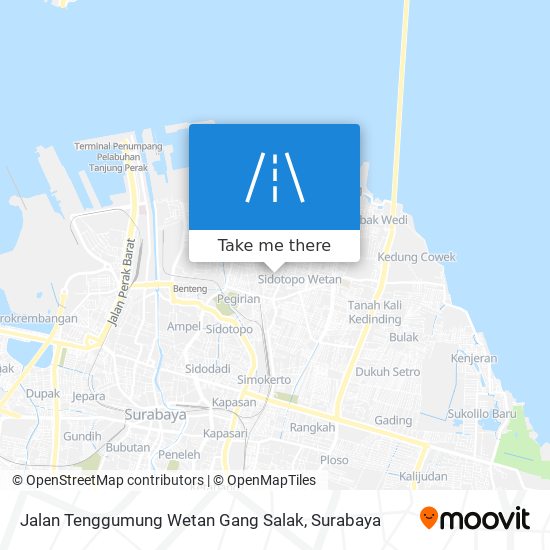 Jalan Tenggumung Wetan Gang Salak map