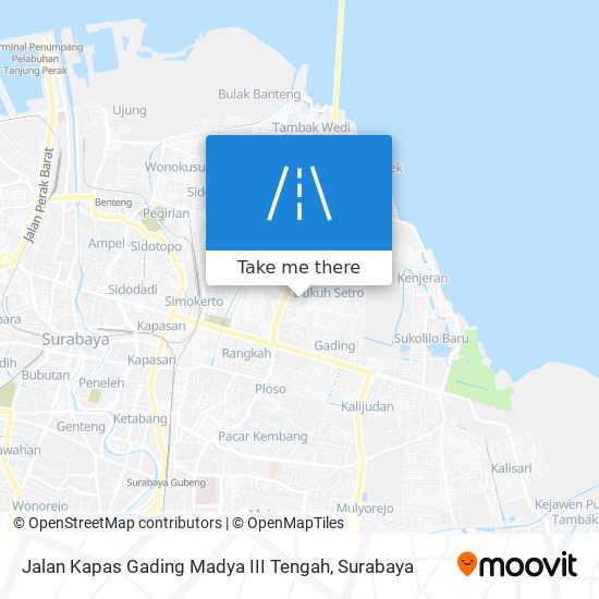 Jalan Kapas Gading Madya III Tengah map