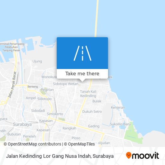 Jalan Kedinding Lor Gang Nusa Indah map