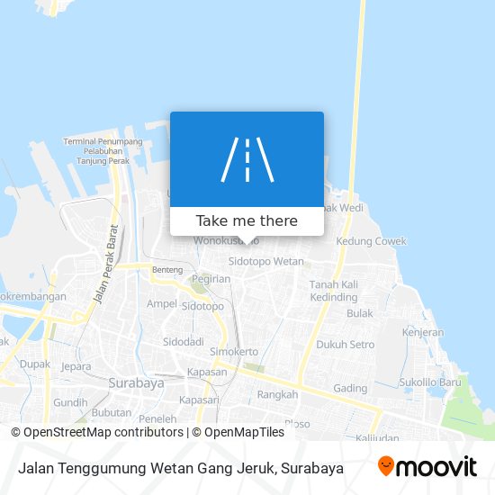 Jalan Tenggumung Wetan Gang Jeruk map