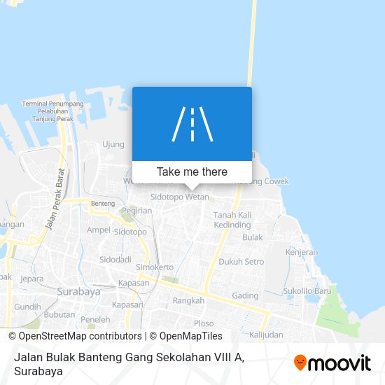 Jalan Bulak Banteng Gang Sekolahan VIII A map