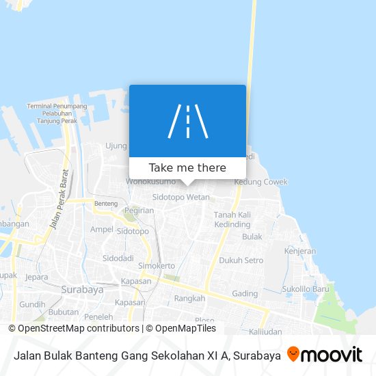 Jalan Bulak Banteng Gang Sekolahan XI A map