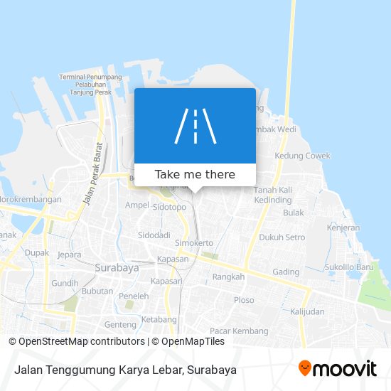 Jalan Tenggumung Karya Lebar map