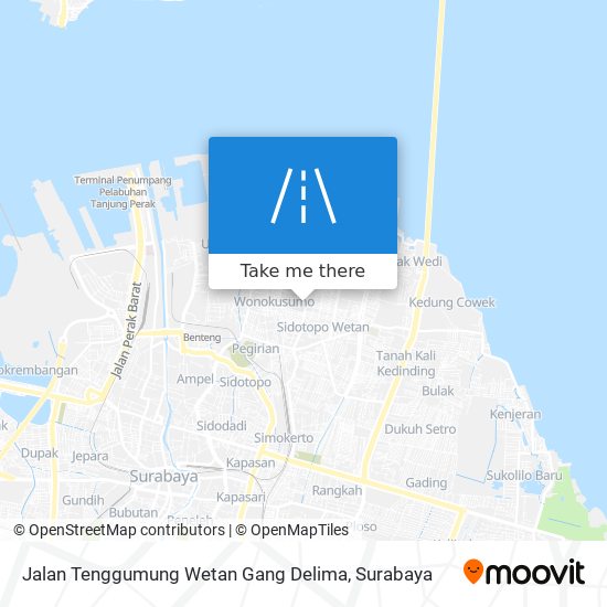 Jalan Tenggumung Wetan Gang Delima map