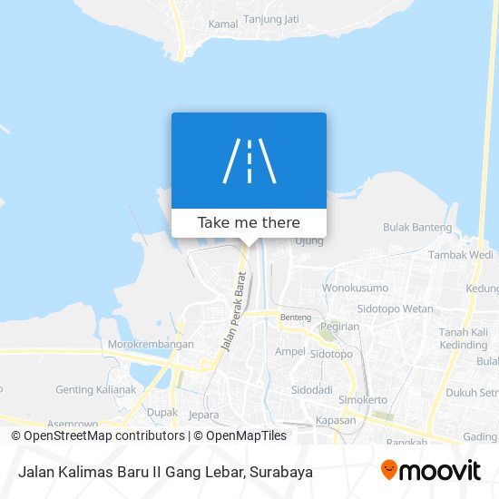 Jalan Kalimas Baru II Gang Lebar map