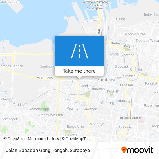 Jalan Babadan Gang Tengah map