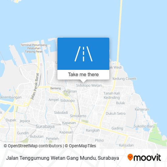 Jalan Tenggumung Wetan Gang Mundu map