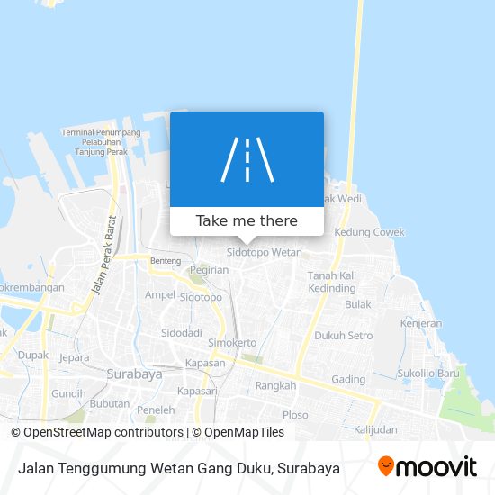 Jalan Tenggumung Wetan Gang Duku map