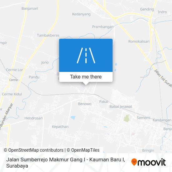 Jalan Sumberrejo Makmur Gang I - Kauman Baru I map