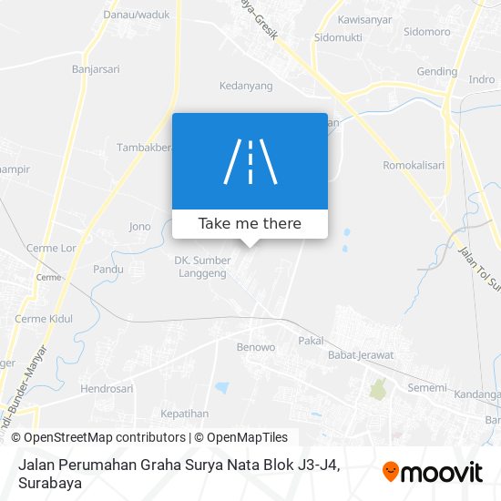 Jalan Perumahan Graha Surya Nata Blok J3-J4 map