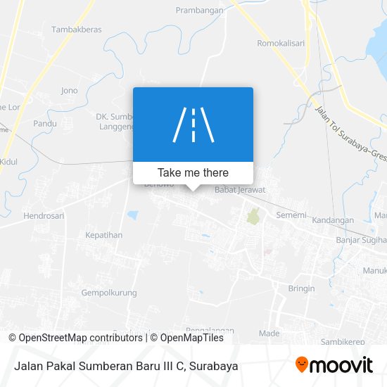 Jalan Pakal Sumberan Baru III C map