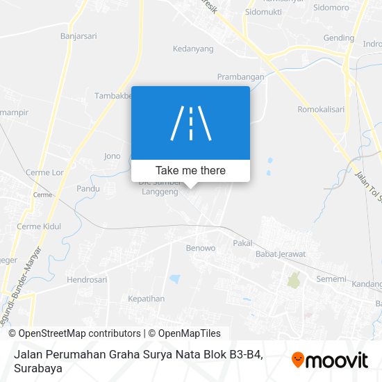 Jalan Perumahan Graha Surya Nata Blok B3-B4 map