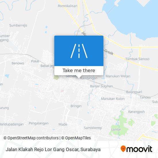 Jalan Klakah Rejo Lor Gang Oscar map