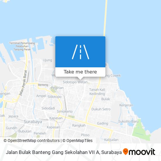 Jalan Bulak Banteng Gang Sekolahan VII A map