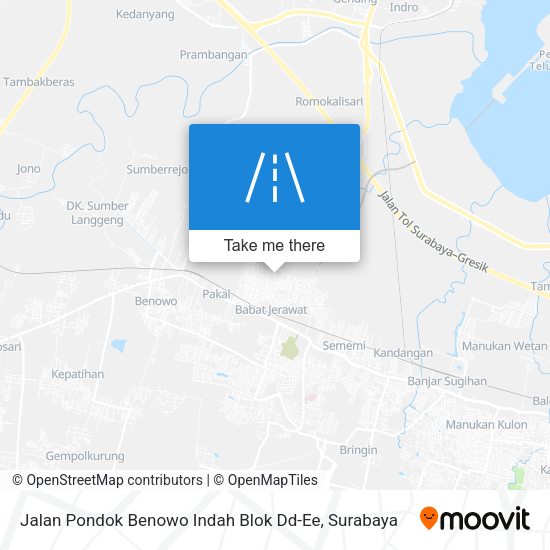 Jalan Pondok Benowo Indah Blok Dd-Ee map